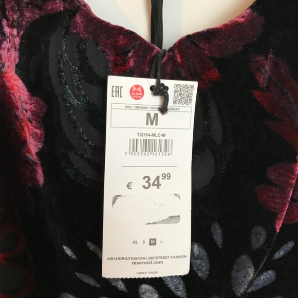 RESERVED Black Burgundy Floral Crush Velvet Sleeveless Blouse Blouse Top Women M - Picture 4 of 4